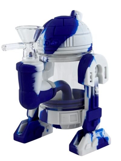 6.5" Silicone R2D2-Inspired Water Pipe