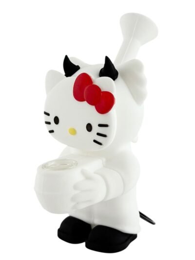 6" Silicone Kitty Water Pipe – Assorted Colors
