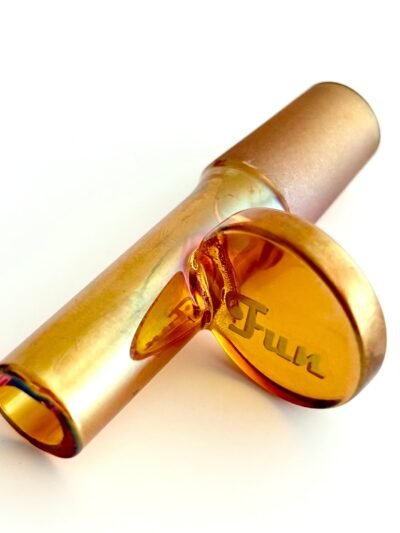 Electroplate 14mm Glass Popper Bowl With Gold Logo