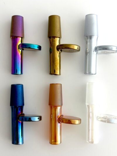 Electroplate 14mm Glass Popper Bowl With Gold Logo