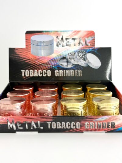 Leaf Engraving Design Grinder 40*39mm 4 Parts