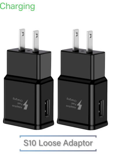 S10 USB Charging Adapter – Compact USB Power Plug, Fast Charge, Black