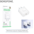 BA99 Breeze Single-Port PD20W Charger – Fast Charge Adapter– White – BOROFONE