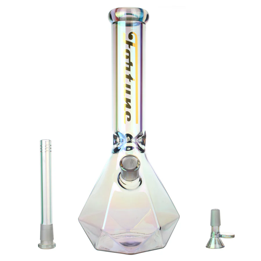 Fortune | 14" 7mm Electroplated Hexagon Glass Bong (Copy) - Image 4