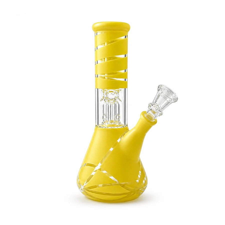 8” Color Spiral Beaker Bong – Built-In Perc - Image 4