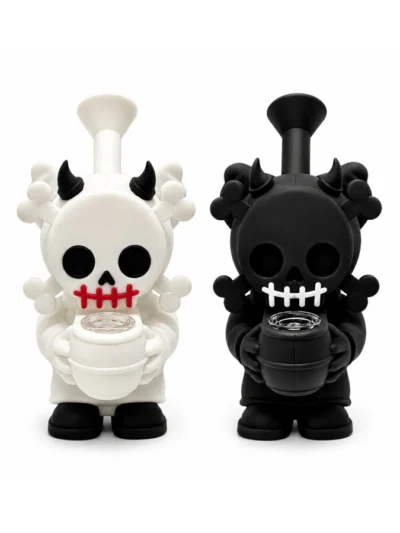 6" Devil Skull Silicone Water Pipe