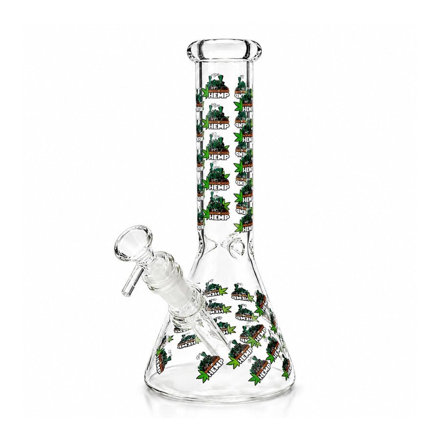 10" Glow-In-The-Dark Floral Beaker Bong - Image 3