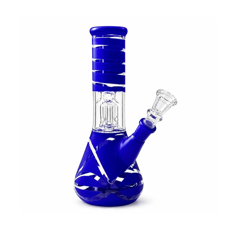 8” Color Spiral Beaker Bong – Built-In Perc - Image 6