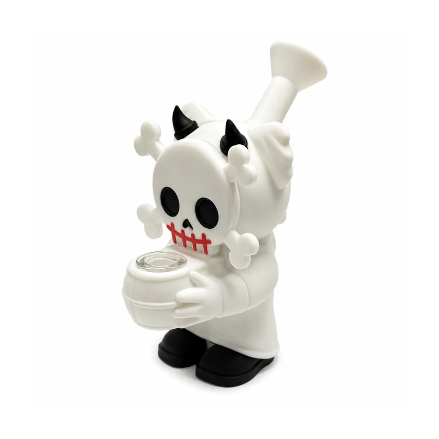 6" Devil Skull Silicone Water Pipe - Image 6