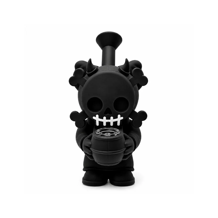 6" Devil Skull Silicone Water Pipe - Image 4
