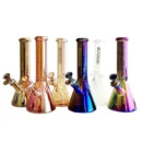 10" 5mm Electroplate Glass Bong- Assorted Colour