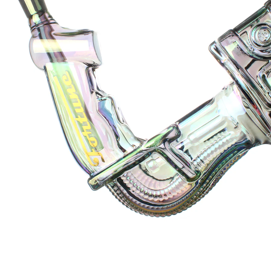 Fortune | 24" Electroplated Gatling Gun Glass Bong with Hardwood Stand - Image 2