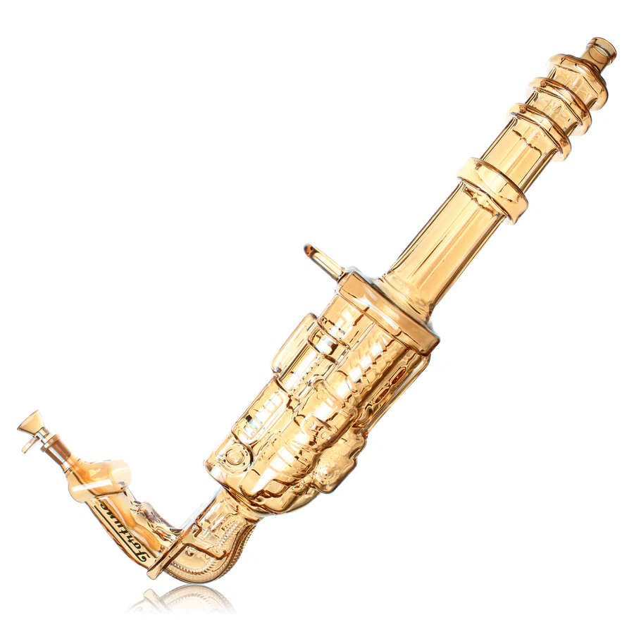 Fortune | 24" Electroplated Gatling Gun Glass Bong with Hardwood Stand - Image 9
