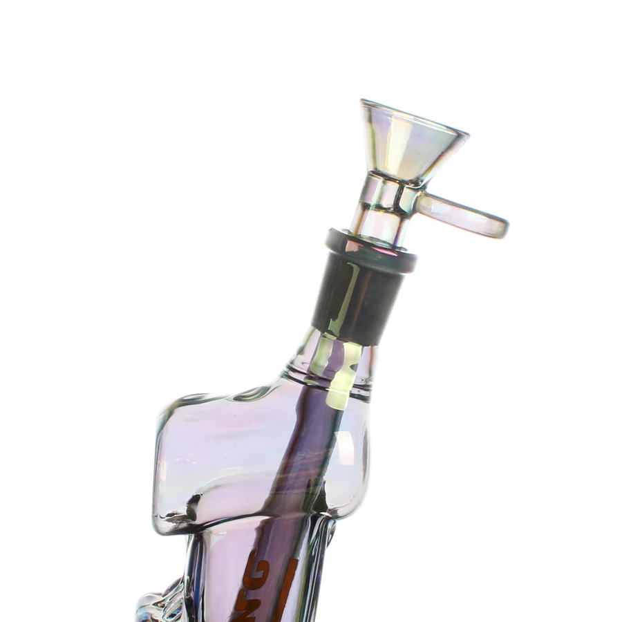 Fortune | 24" Electroplated Gatling Gun Glass Bong with Hardwood Stand - Image 4