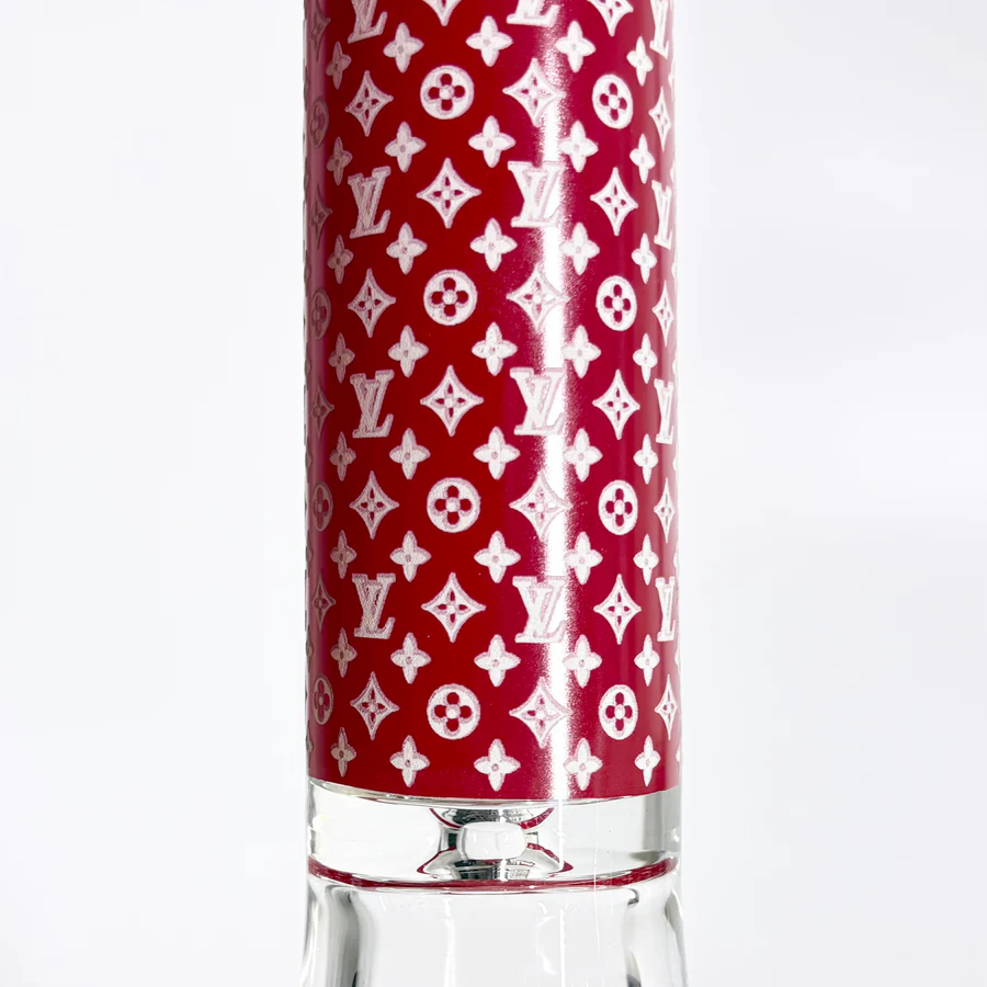 New Design 20" Stylish Designed 9mm Glow in the dark Glass Bong - Image 4
