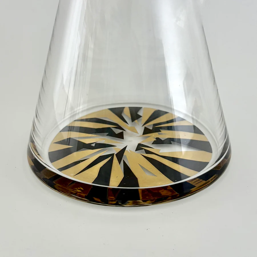Wellcann 17" Thickened Base Chrome Beaker Glass Bong - Image 5