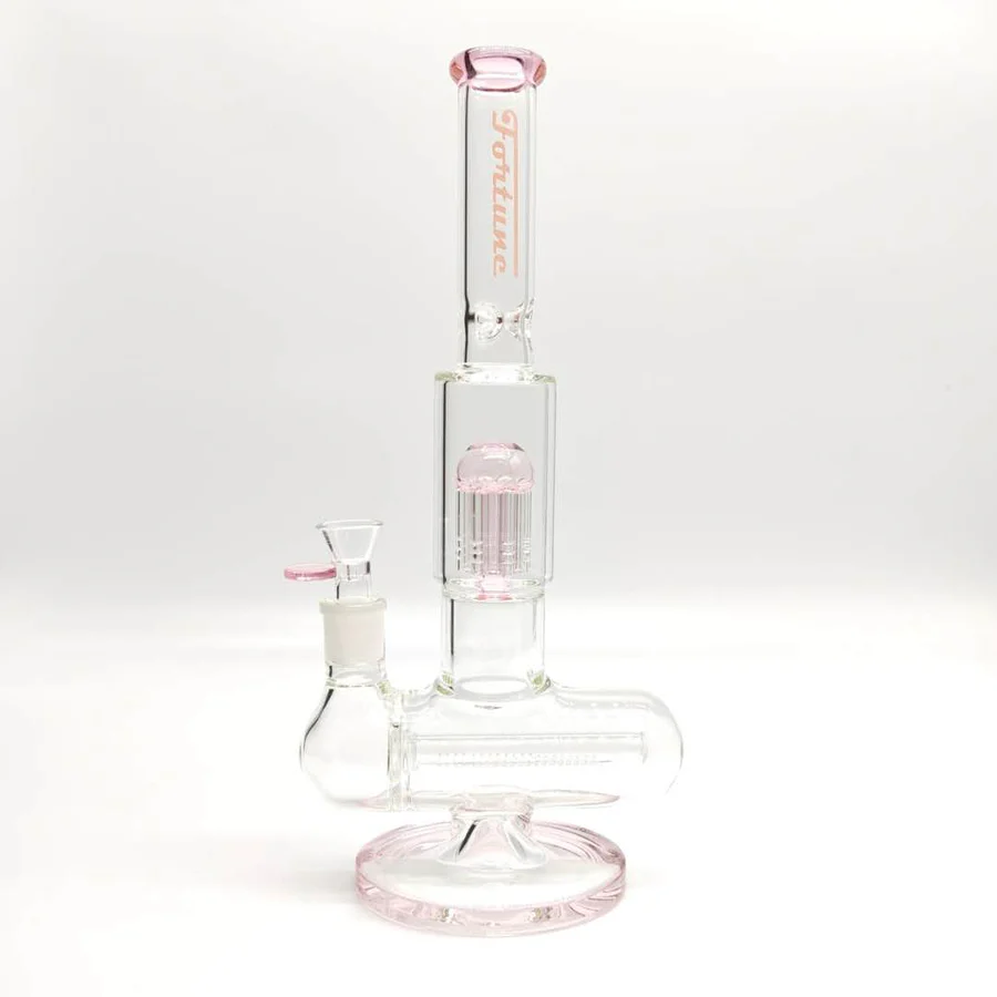 Fortune | 14" Double Inline Stemless to Grid Percolator Bong - Image 4