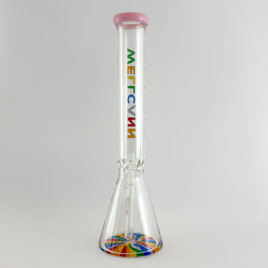 Wellcann 17" Thickened Base Psychedelic Beaker Glass Bong - Image 6