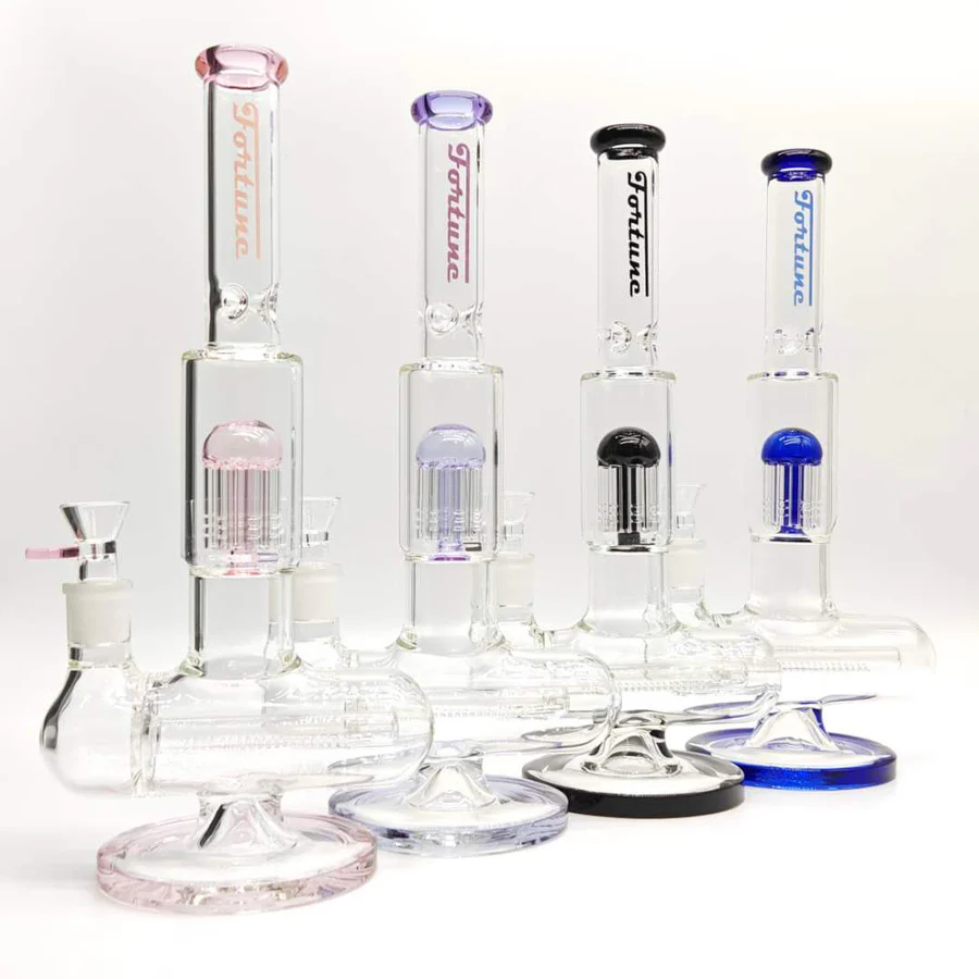 Fortune | 14" Double Inline Stemless to Grid Percolator Bong - Image 2