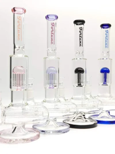 Fortune | 14" Double Inline Stemless to Grid Percolator Bong