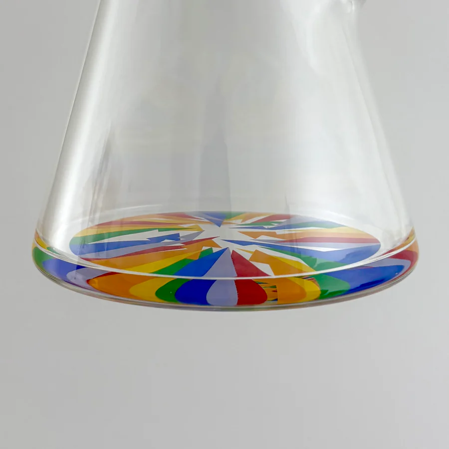 Wellcann 17" Thickened Base Psychedelic Beaker Glass Bong - Image 5