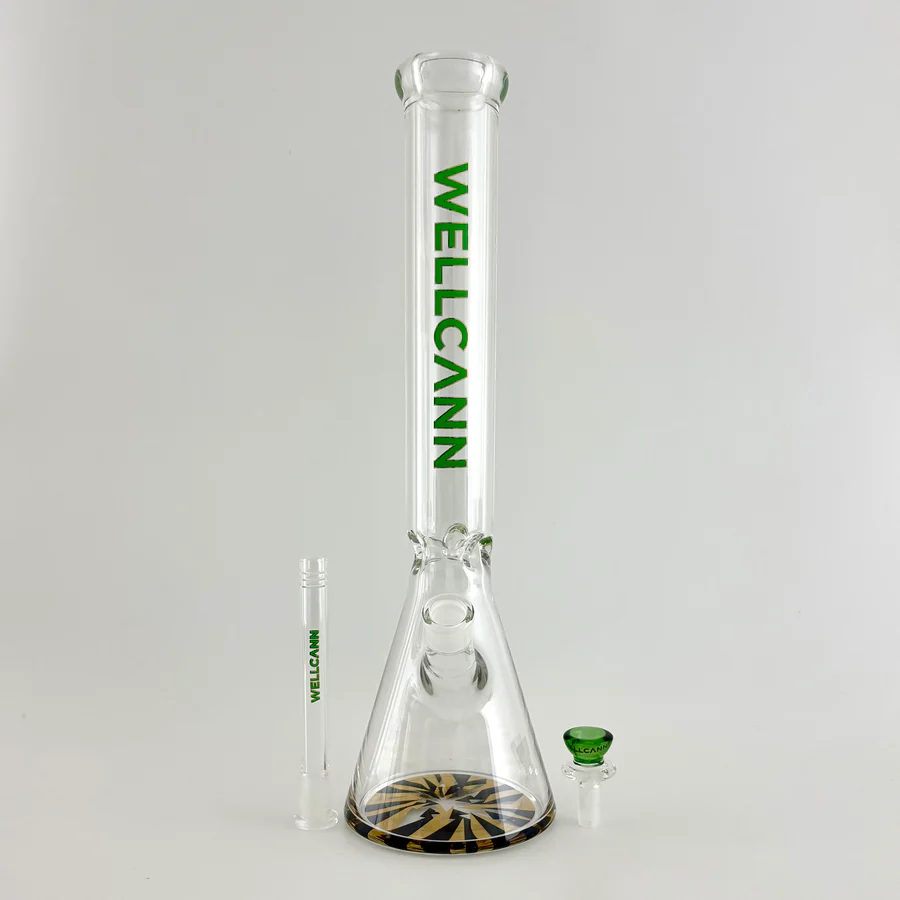 Wellcann 17" Thickened Base Chrome Beaker Glass Bong - Image 4