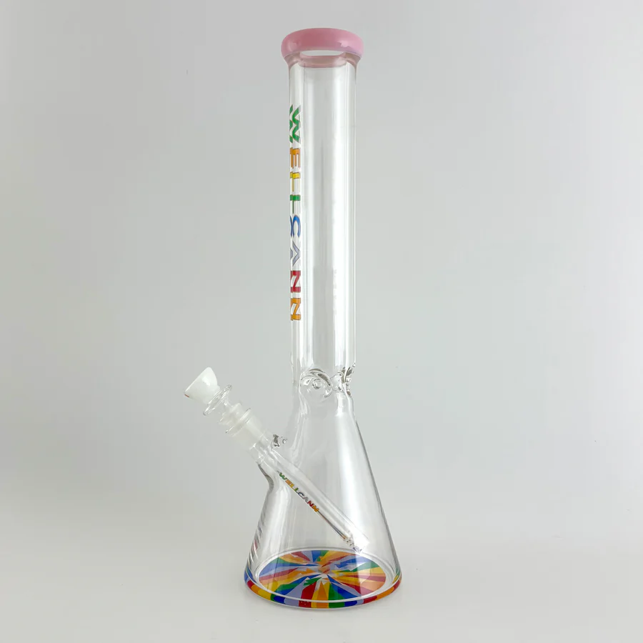 Wellcann 17" Thickened Base Psychedelic Beaker Glass Bong - Image 8