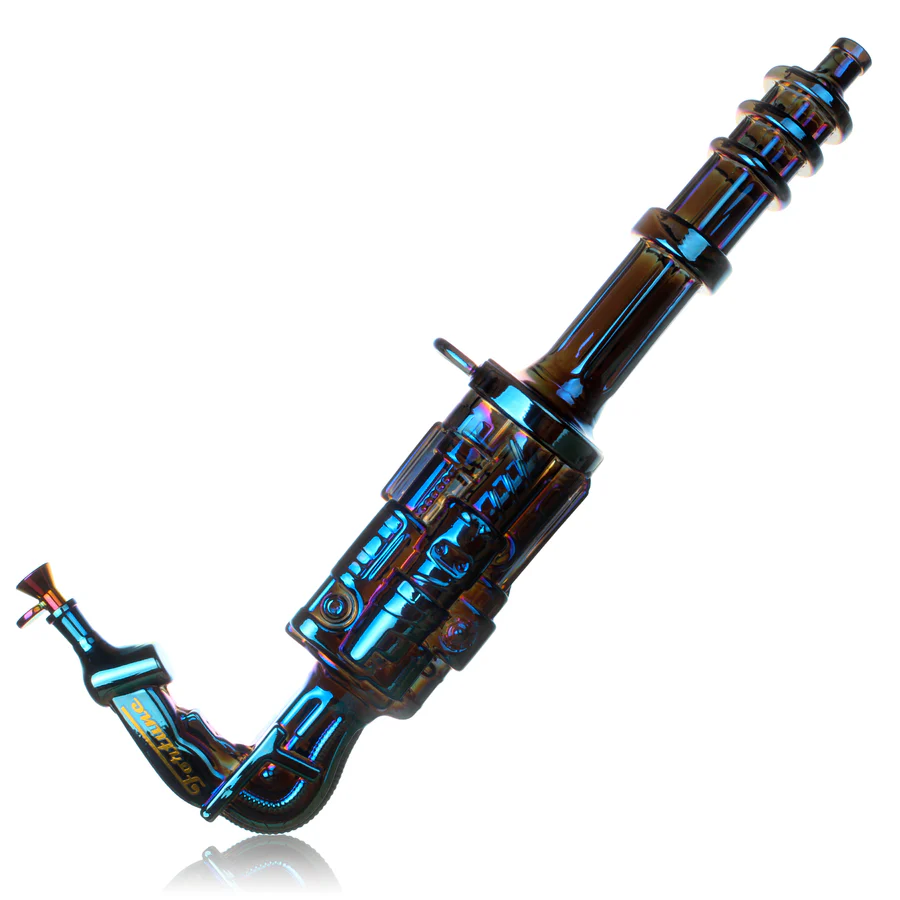 Fortune | 24" Electroplated Gatling Gun Glass Bong with Hardwood Stand - Image 7