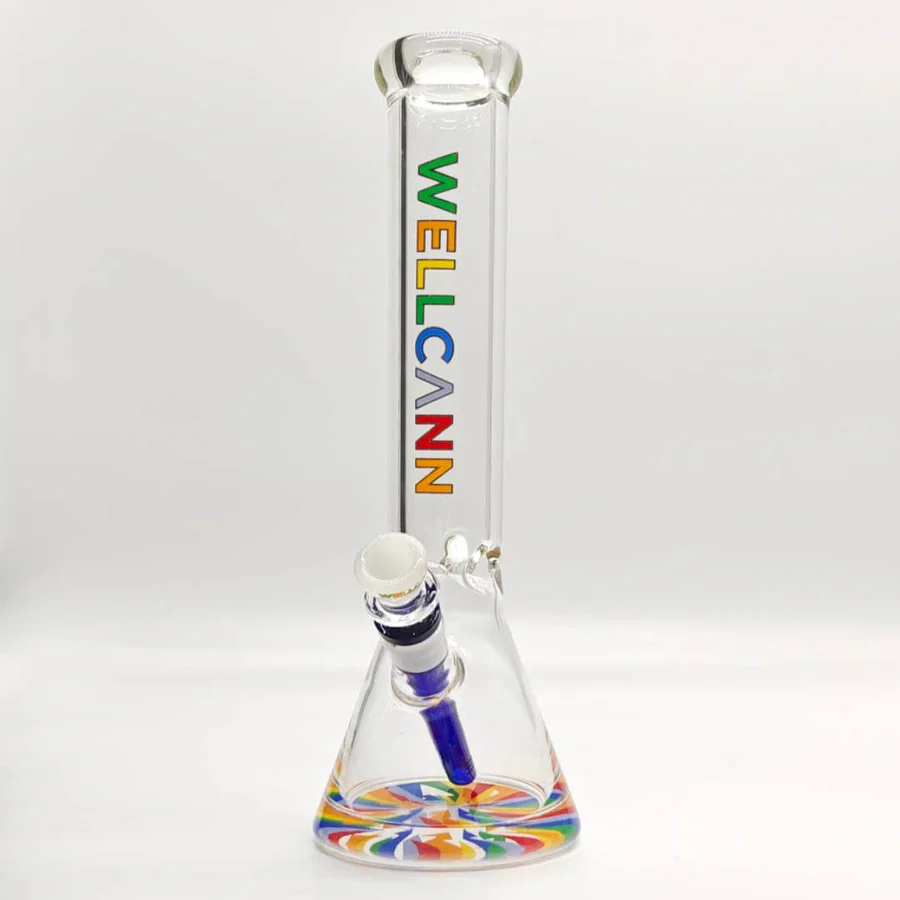 Wellcann | 14" 7mm Psychedelic Thickened Beaker Glass Bong - Image 10