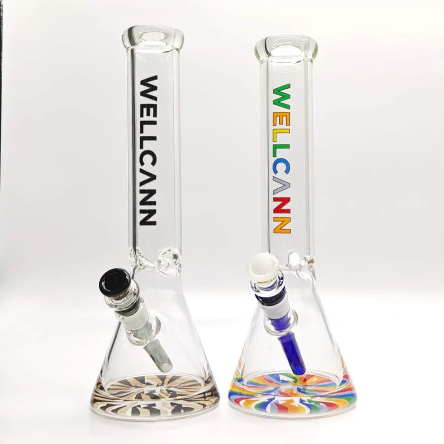 Wellcann | 14" 7mm Psychedelic Thickened Beaker Glass Bong - Image 6