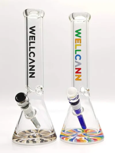Wellcann | 14" 7mm Psychedelic Thickened Beaker Glass Bong