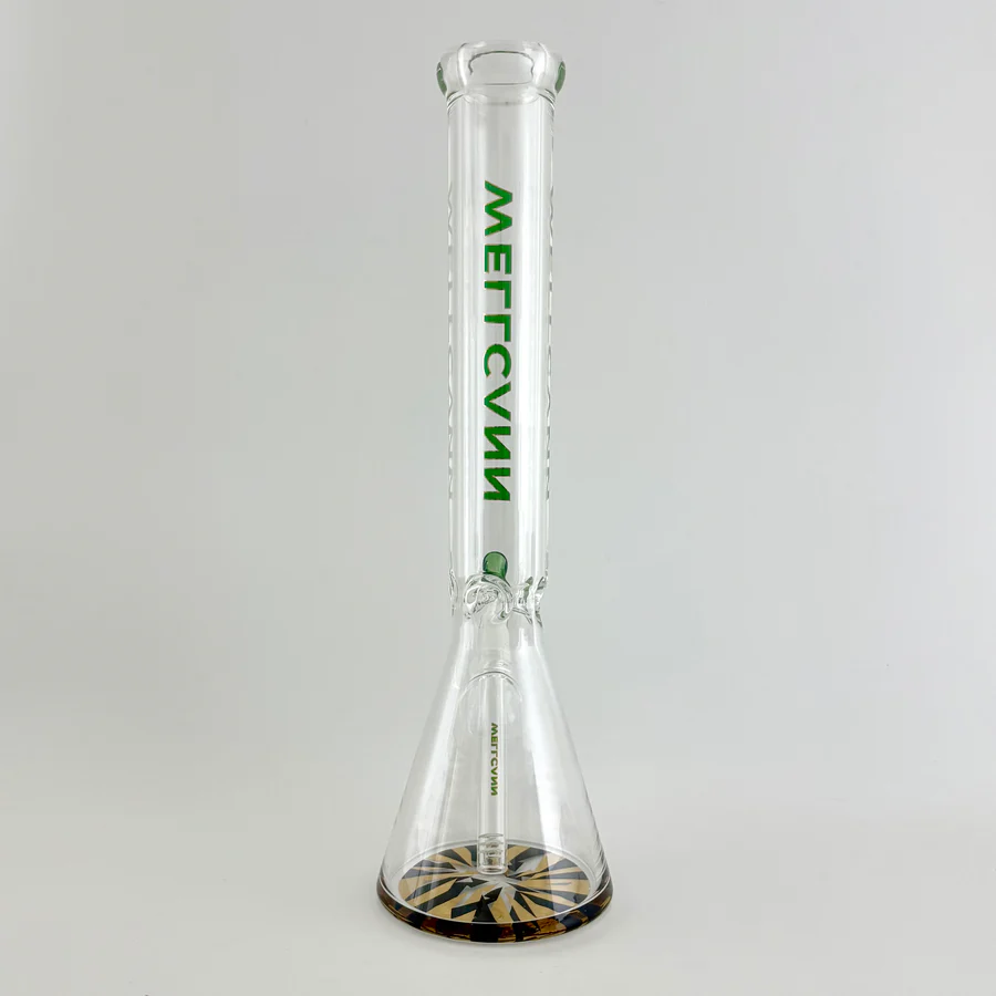 Wellcann 17" Thickened Base Chrome Beaker Glass Bong - Image 7