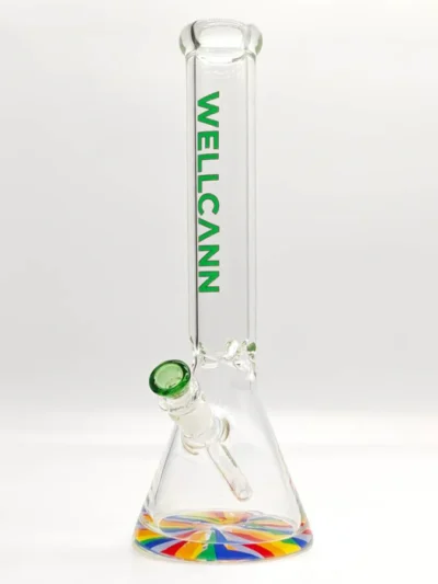 Wellcan | 15" 7mm Psychedelic Thickened Beaker Glass Bong