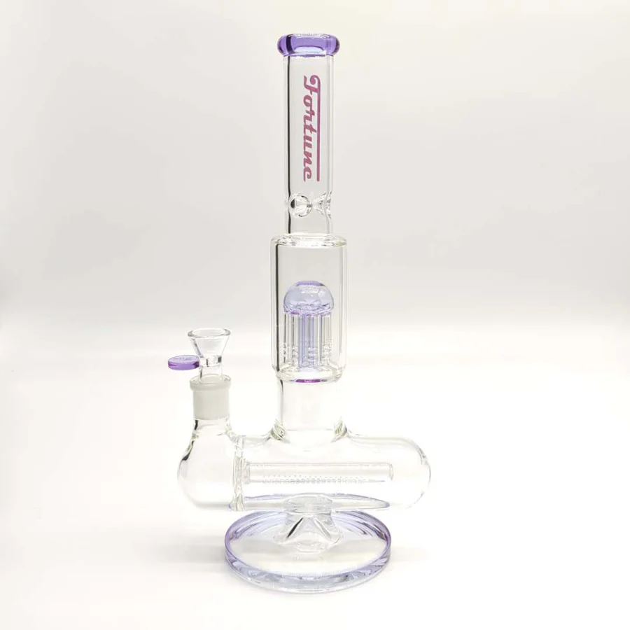 Fortune | 14" Double Inline Stemless to Grid Percolator Bong - Image 12