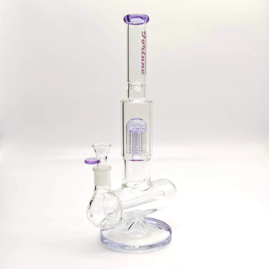 Fortune | 14" Double Inline Stemless to Grid Percolator Bong - Image 13